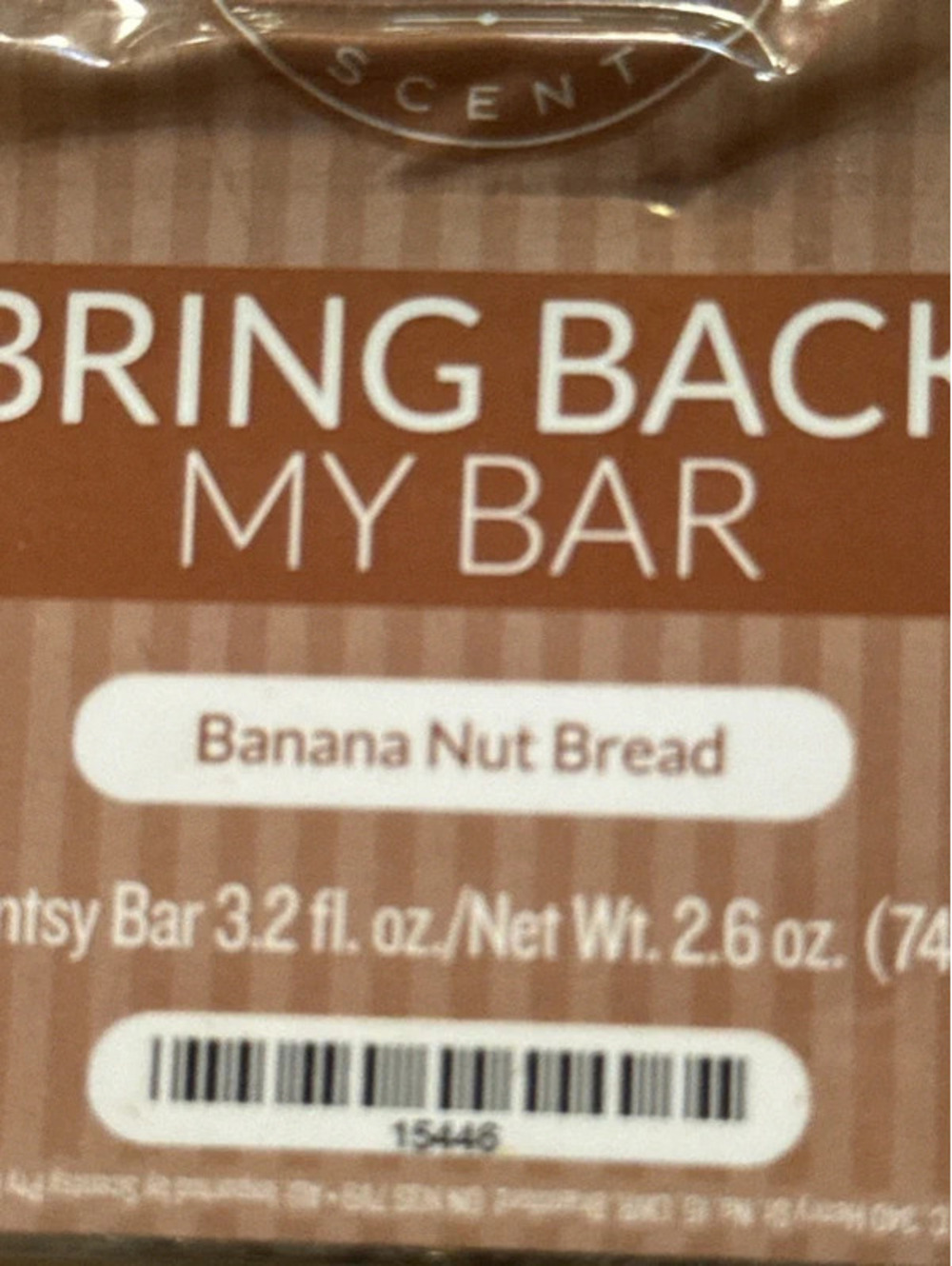 Banana nut bread, wax bar